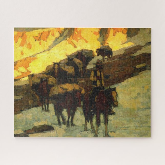 Pack Train Edgar Payne Jigsaw Puzzle (Horizontal)