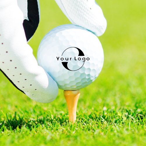 Pack White Modern Company Logo Business Brand Club Golf Balls