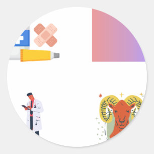 Pack - Wound Care Nurse Classic Round Sticker