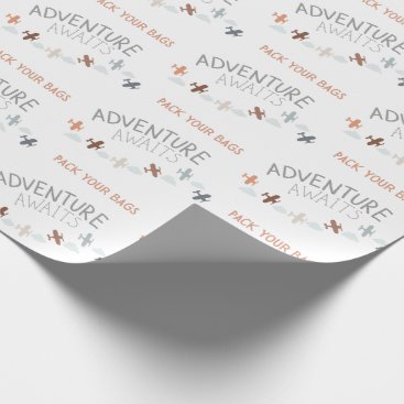 Pack Your Bags Adventure Awaits Wrapping Paper