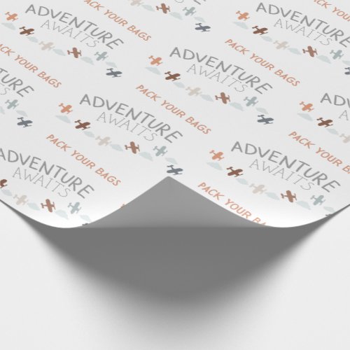 Pack Your Bags Adventure Awaits Wrapping Paper 