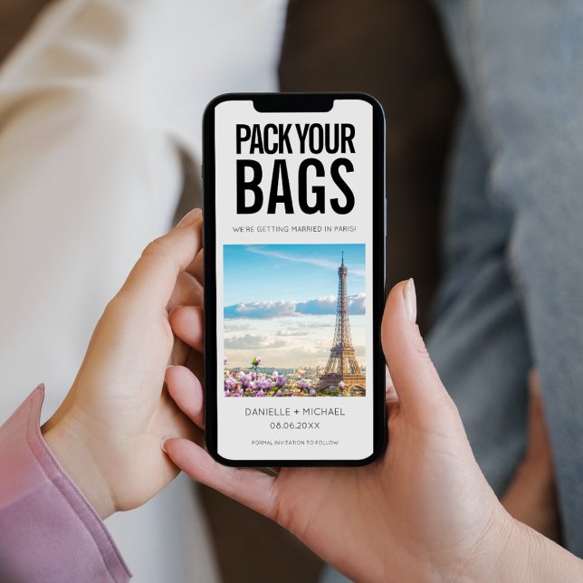 Pack Your Bags Destination Wedding  Save The Date (Pack Your Bags Destination Wedding Save The Date)