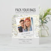 Pack Your Bags Italy Destination Wedding  Save The Date (Standing Front)