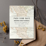 Pack Your Bags Mexico Map Destination Wedding  Save The Date at Zazzle