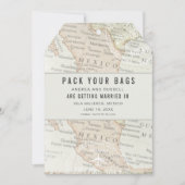 Pack Your Bags Mexico Map Photo Wedding  Save The Date (Front)