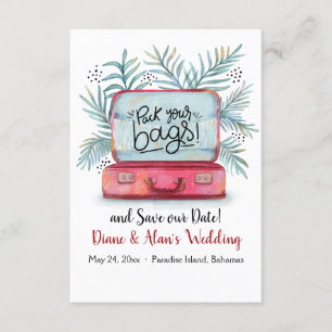 Pack Your Bags Save the Date Announcement
