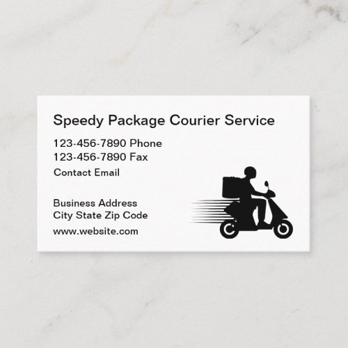 Package Delivery Courier Service Business Card