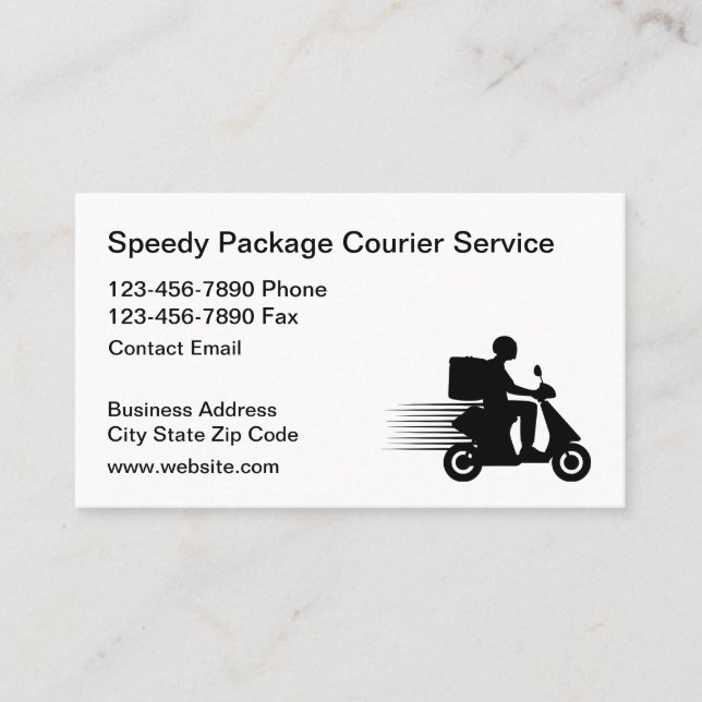 Package Delivery Courier Service Business Card (Front)