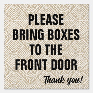 Package Delivery Instructions- Gate Sign