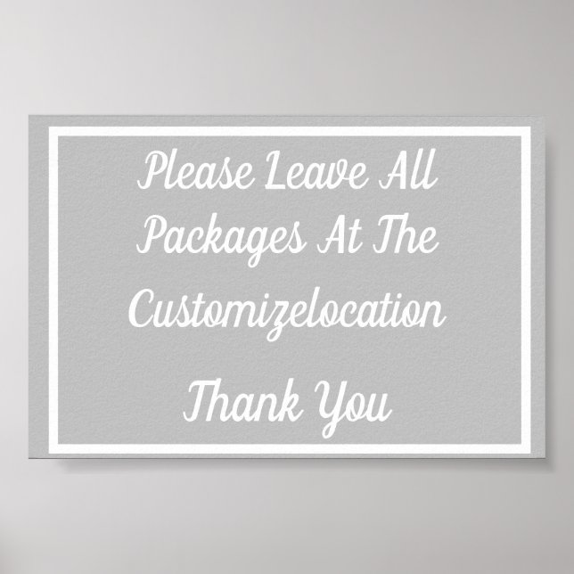 Package Delivery Sign (Front)