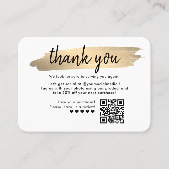 Package Insert Business Thank You Card | Zazzle