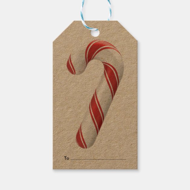 Package Tag -  Candy Cane Christmas Gift Tag