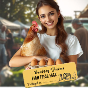 Packaged On Date Farmers Market Food Product Label