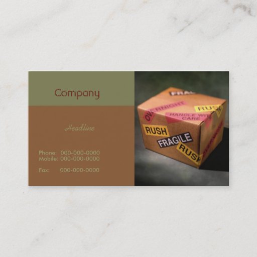 Customizable Packaging Business Card