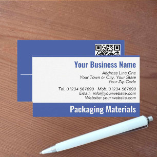 Packaging Company QR Code Box Manufacturer Card