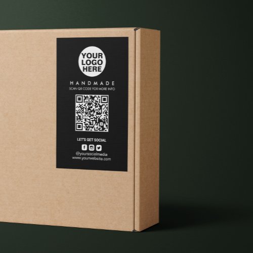 Packaging Logo QR Code Shipping Box Seal Label
