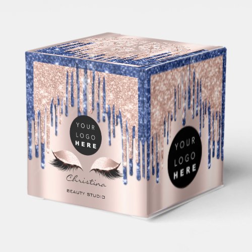 Packaging Logo Rose Drip Navy Beauty Box