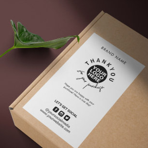 Packaging Logo Thank You Shipping Box Seal Label
