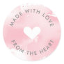PACKAGING PRODUCT LABEL made with love heart