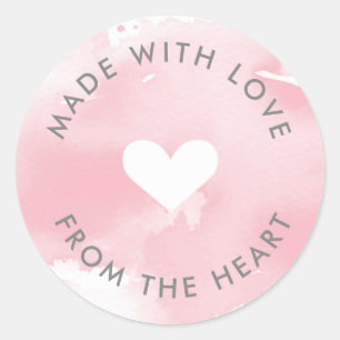 PACKAGING PRODUCT LABEL made with love heart