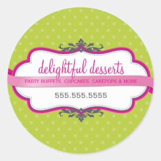 PACKAGING SEAL cute logo stylish pink lime green