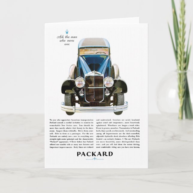 Packard Ad Card (Front)