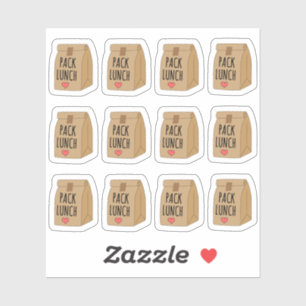 Packed Bag Lunch Meal Prep Food Calendar Planner Sticker