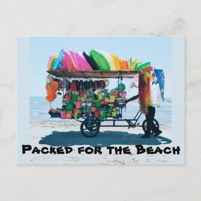 Packed for the Beach Post Card (Front)