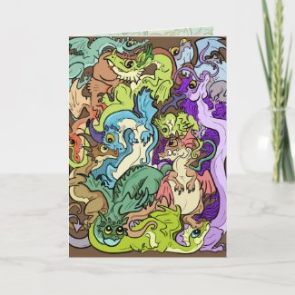 Packed In Party Dragons Birthday Card