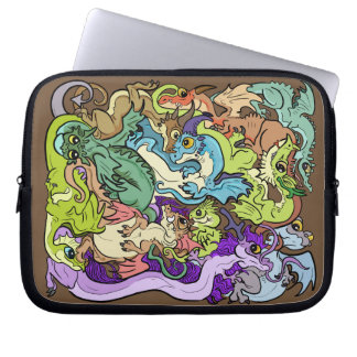 packed in party dragons laptop sleeve