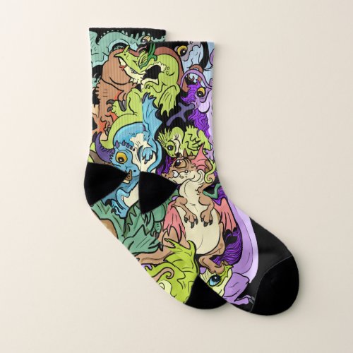 Packed in Party Dragons Socks