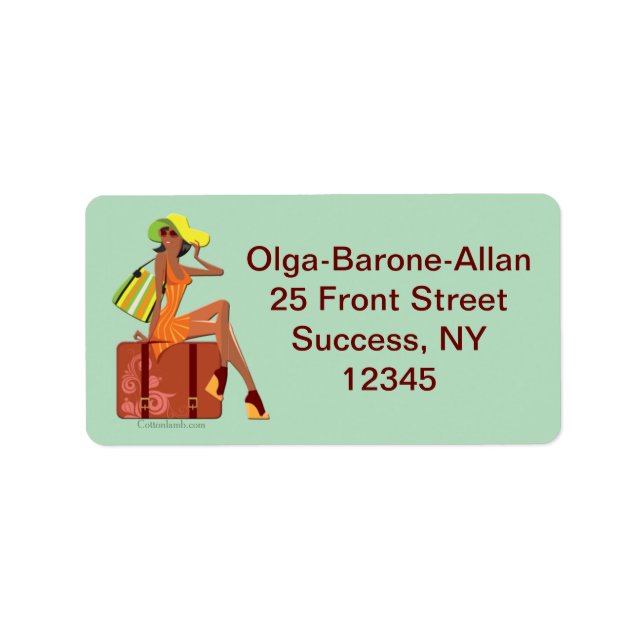 Packed My Bags Return Address Labels (Front)