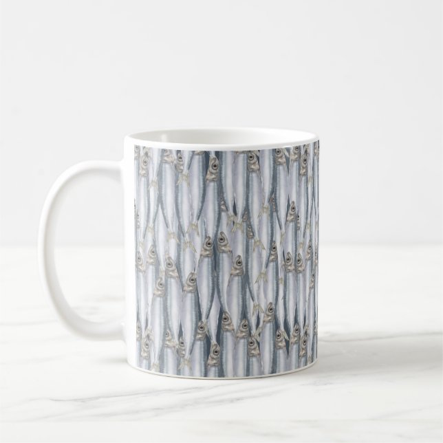 Packed Sardines - Navy Coffee Mug (Left)