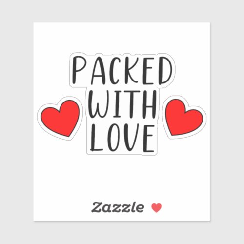 Packed with Love Custom_Cut Vinyl Sticker