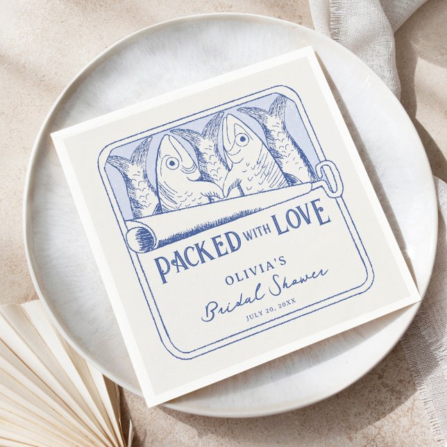 Packed with Love Fisherman Core Bridal Shower Napkins (Creator Uploaded)