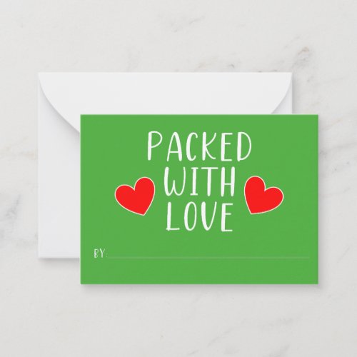 Packed with Love Flat Note Card