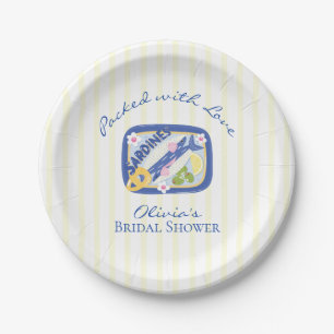 Packed with Love Sardines Bridal Shower Paper Plates