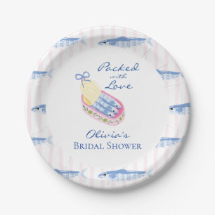 Packed with Love Sardines Bridal Shower Paper Plates