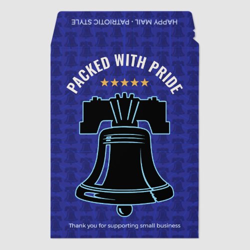 Packed With Pride Liberty Bell Patriotic QR Design Envelope Mailers