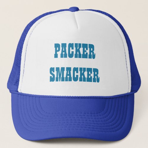 Packer Smacker In Detroit Blue Trucker Hat