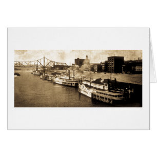 Packet Landing Monongahela River Vintage Postcard