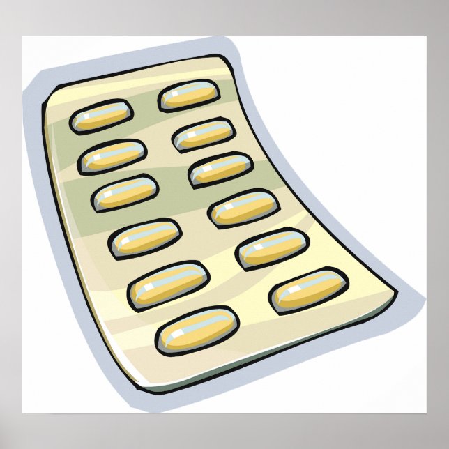 Packet Of Pills Medication Poster (Front)
