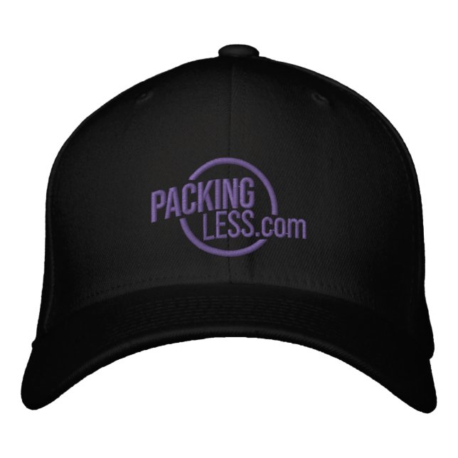 Packing Less Embroidered Baseball Cap (Front)