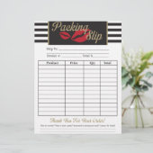 Packing Slip - Gold/Stripes/Lips (Standing Front)
