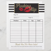 Packing Slip - Gold/Stripes/Lips (Front/Back)