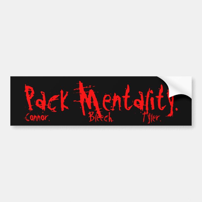 Packmentality Pack Bumper sticker (Front)