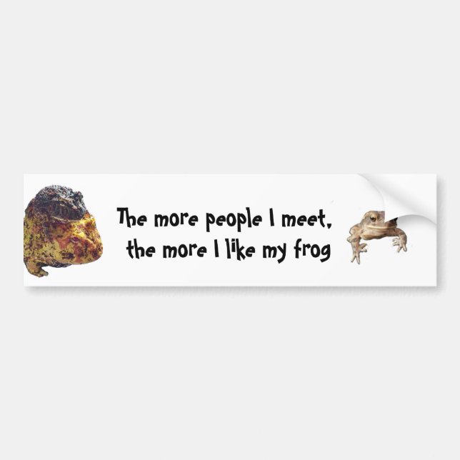 Pacman Frog Bumper Sticker (Front)