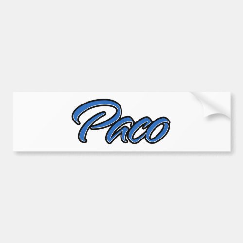 Paco Name blue Aufkleber Sticker Autoaufkleber