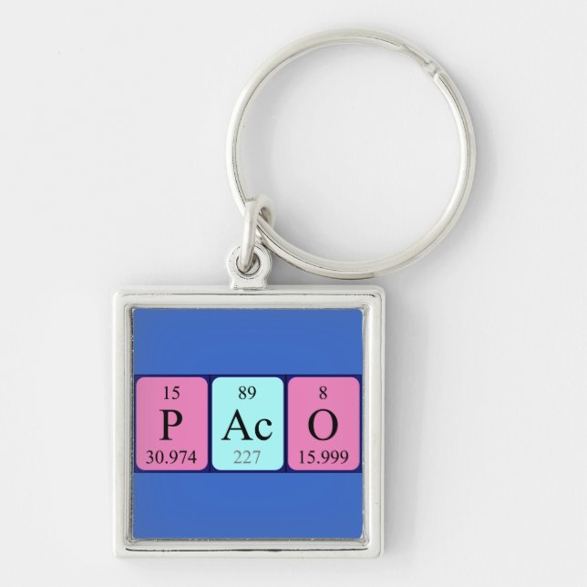 Paco periodic table name keyring (Front)