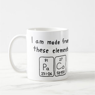 Paco periodic table name mug